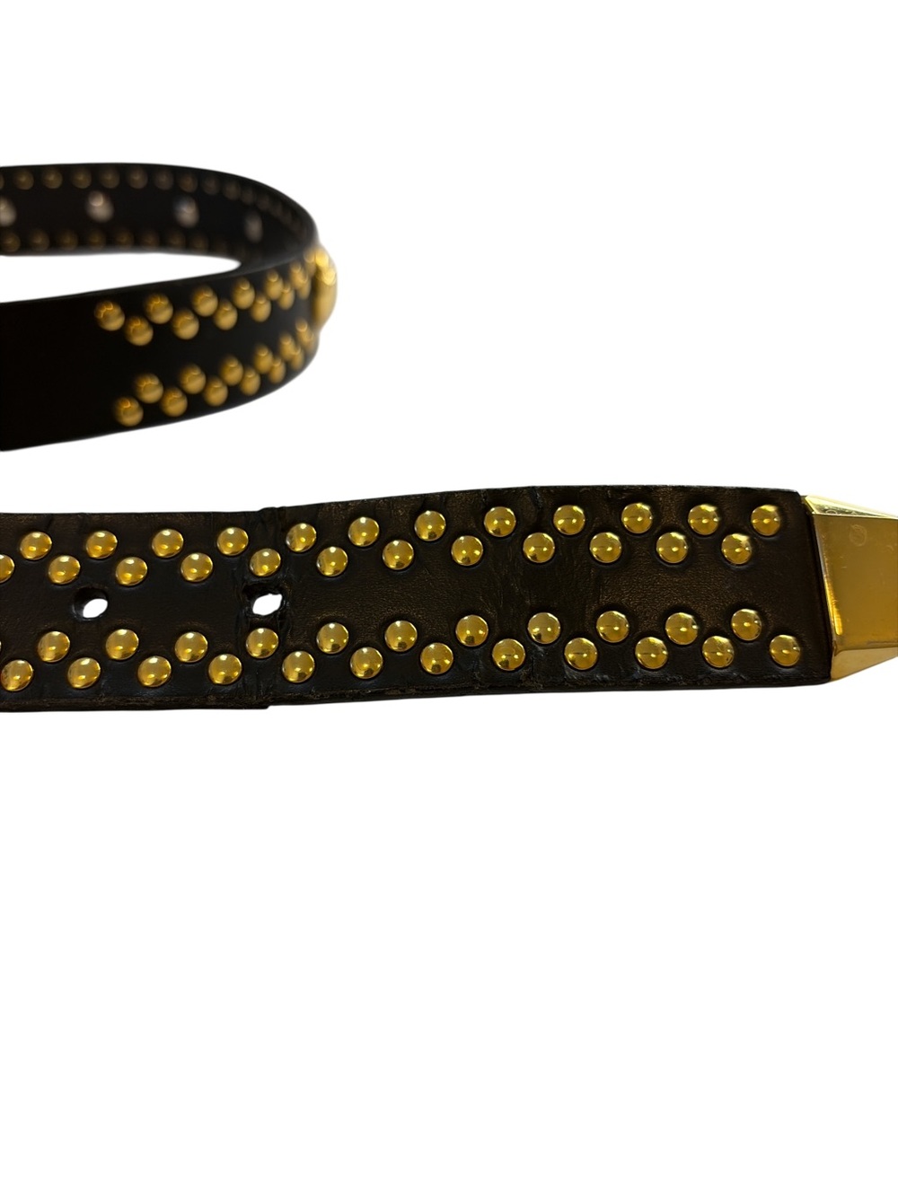 Rare Vintage Gianni Versace Medusa Studded Leather Belt - Picture 11 of 16